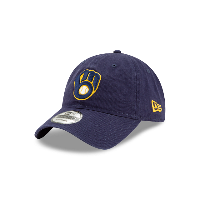 Milwaukee Brewers MLB New Era Men's Navy 9Twenty Core Classic Adjustable Hat