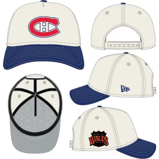 Montreal Canadiens NHL New Era Men's Beige Royal Vintage Conference 9Forty A-Frame Snapback Hat