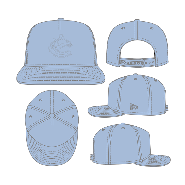 Vancouver Canucks NHL New Era Men's Light Blue 9Fifty Color Pack Snapback