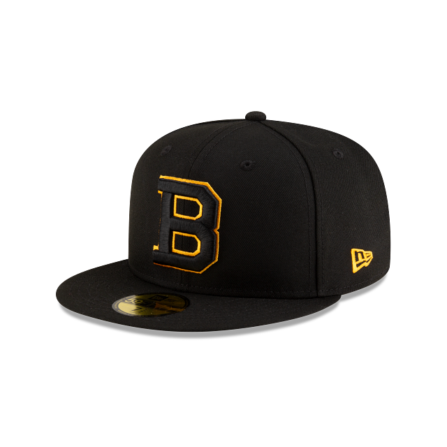 Boston Bruins NHL New Era Men's Black Vintage Collection 59Fifty Fitted Hat