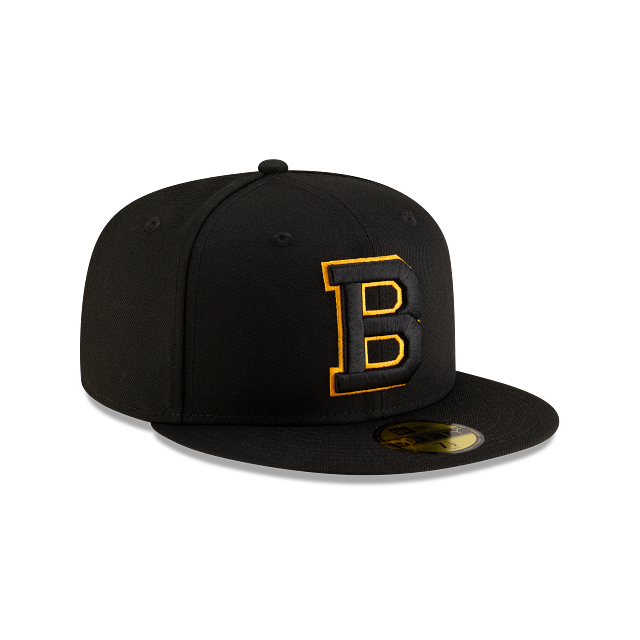 Boston Bruins NHL New Era Men's Black Vintage Collection 59Fifty Fitted Hat