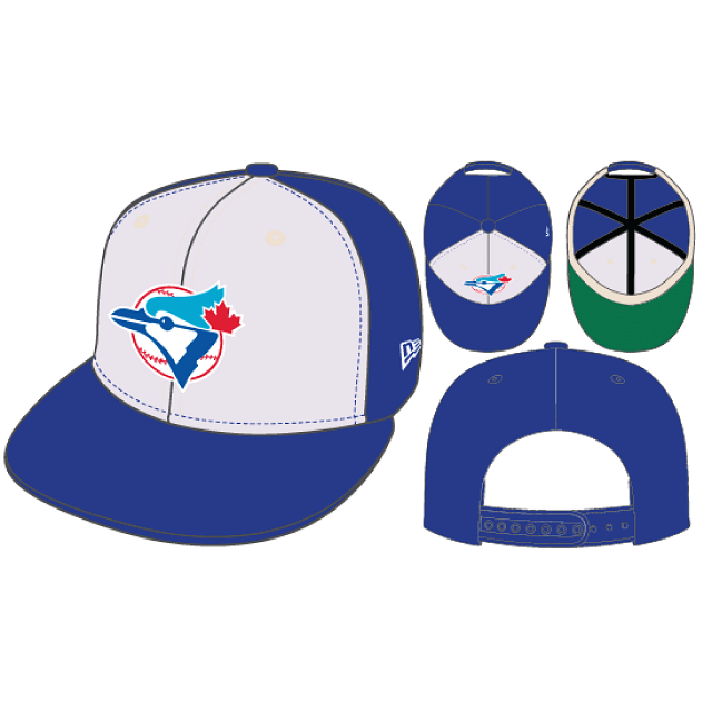 Toronto Blue Jays MLB New Era Men's 9Fifty Off White/Royal Cooperstown On Field Snapback Hat