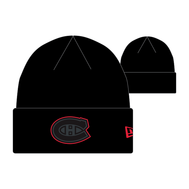 Montreal Canadiens NHL New Era Men's Black Chrome Beanie Knit Hat