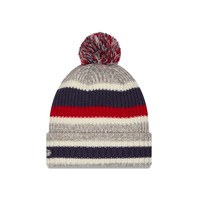 Montreal Canadiens NHL New Era Men's Grey Stripe Knit Pom Hat