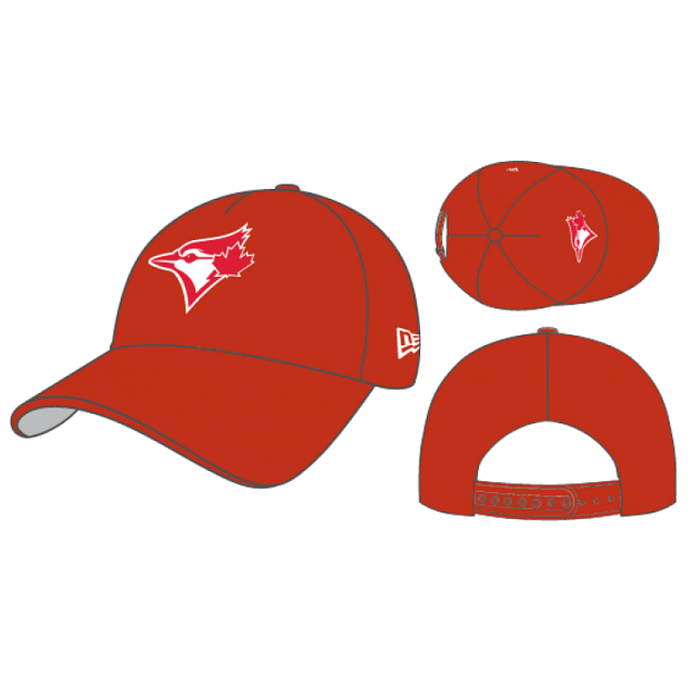 Toronto Blue Jays MLB New Era Men's Red 9Forty A-Frame Snapback Hat