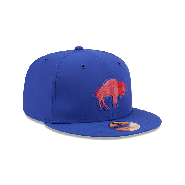 Buffalo Bills NFL New Era Men's Majestic Blue 9Fifty 2026 Sideline Throwback Logo Snapback Hat