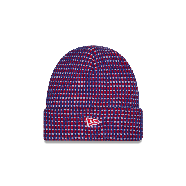 Buffalo Bills NFL New Era Men's Blue/Red 2026 Sideline Cold Weather Cuffed Knit Beanie Hat