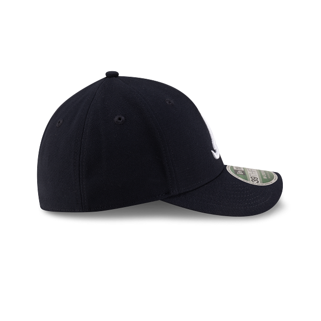 Atlanta Braves MLB New Era Men's Navy 39Thirty M-Crown Player Replica Stretch Fit Hat
