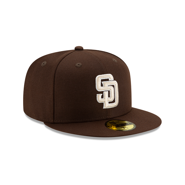 Casquette ajustée alternative de la collection authentique 59Fifty marron pour homme des San Diego Padres MLB New Era