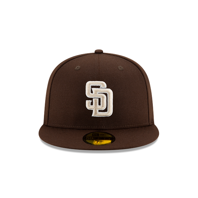 Casquette ajustée alternative de la collection authentique 59Fifty marron pour homme des San Diego Padres MLB New Era