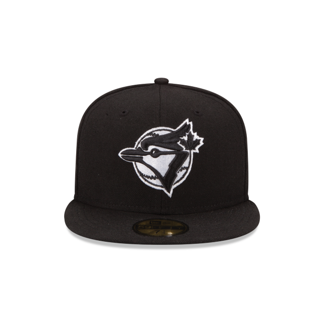 Toronto Blue Jays MLB New Era Men's Black/White 59Fifty Cooperstown Fitted Hat