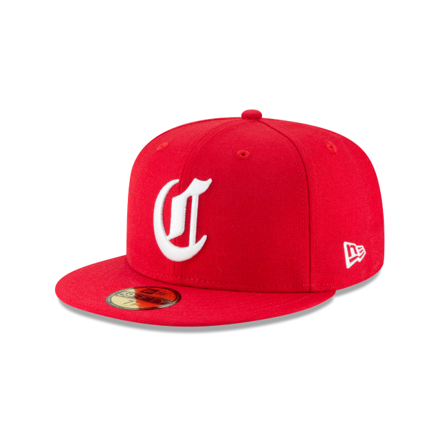 Cincinnati Reds MLB New Era Casquette ajustée avec logo 59Fifty Cooperstown Wool 1869 rouge pour homme