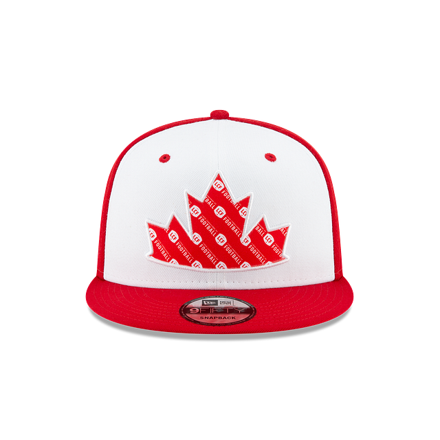 CFL New Era Men's Red/White 9Fifty Canada Day Two Tone Sideline Snapback