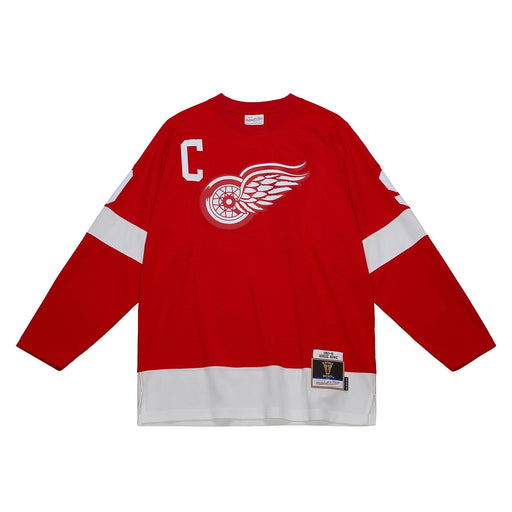 Gordie Howe Detroit Red Wings NHL Mitchell & Ness Men's Red 1960 Blue Line Authentic Jersey
