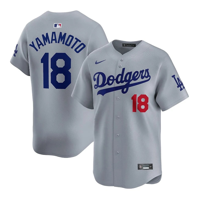 Yoshinobu Yamamoto Los Angeles Dodgers MLB Nike Men's Cloud Grey Road Limited Jersey