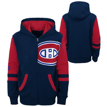 Chandail à capuchon bleu marine Outerstuff des Canadiens de Montréal NHL Face-off pour bébé