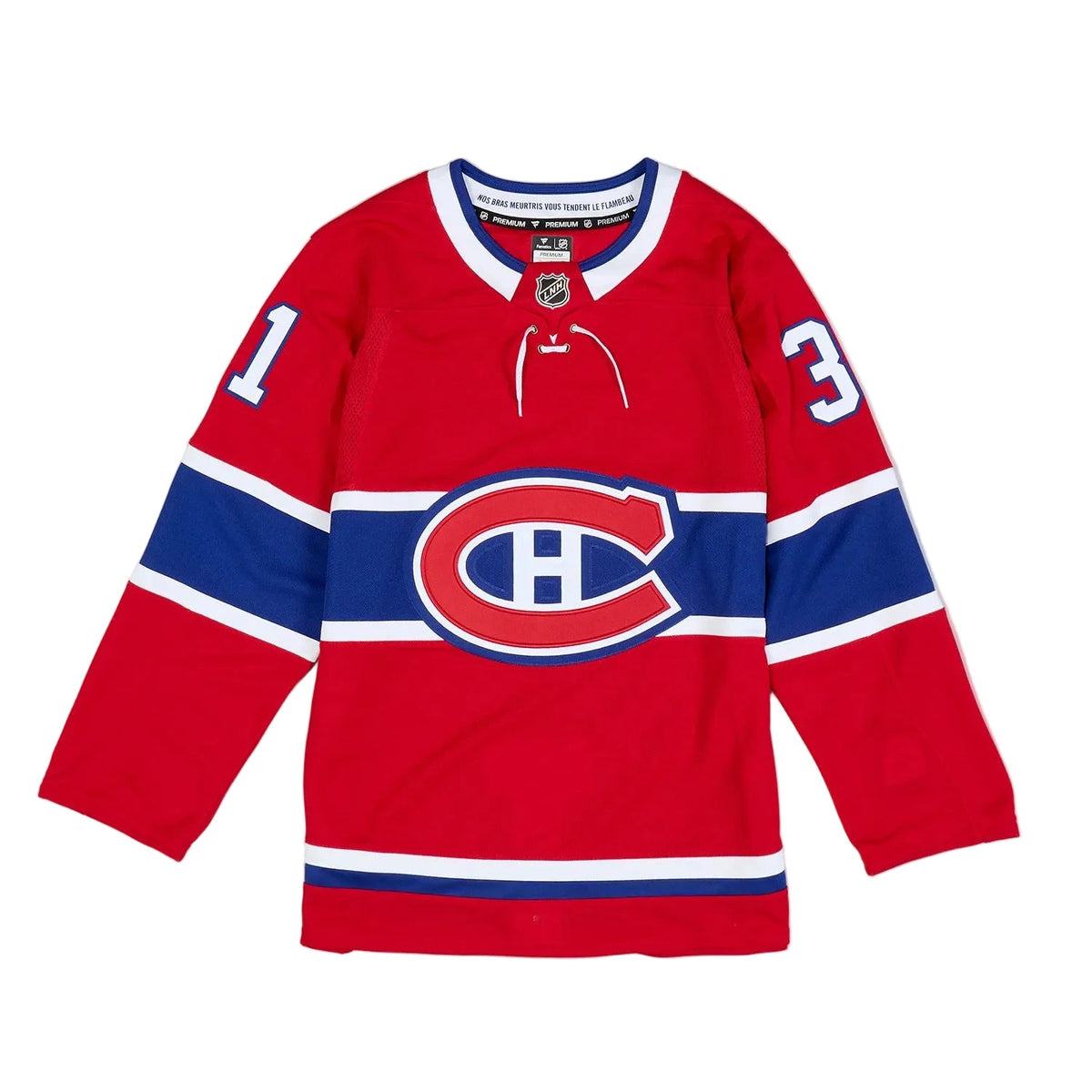 Carey Price Montreal Canadiens NHL Fanatics Branded Men's Red Pro-Stitched Premium Jersey