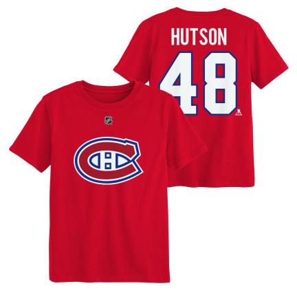 Lane Hutson #48 Montreal Canadiens NHL Outerstuff Kids Red T-Shirt
