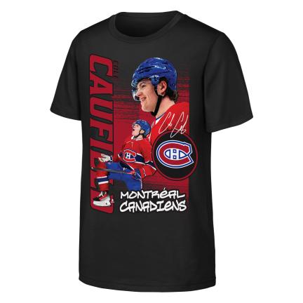 T-shirt Playmaker noir jeune Cole Caufield des Canadiens de Montréal NHL Outerstuff