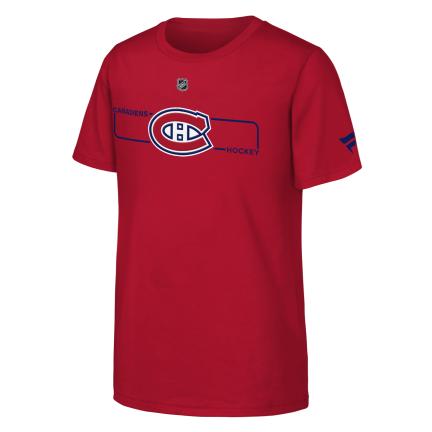 Montreal Canadiens NHL Fanatics Branded Youth Red Authentic Pro Rink T-Shirt