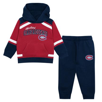 Montreal Canadiens NHL Outerstuff Kids Red/Navy Ice Explorer Pullover Hoodie & Pants Set