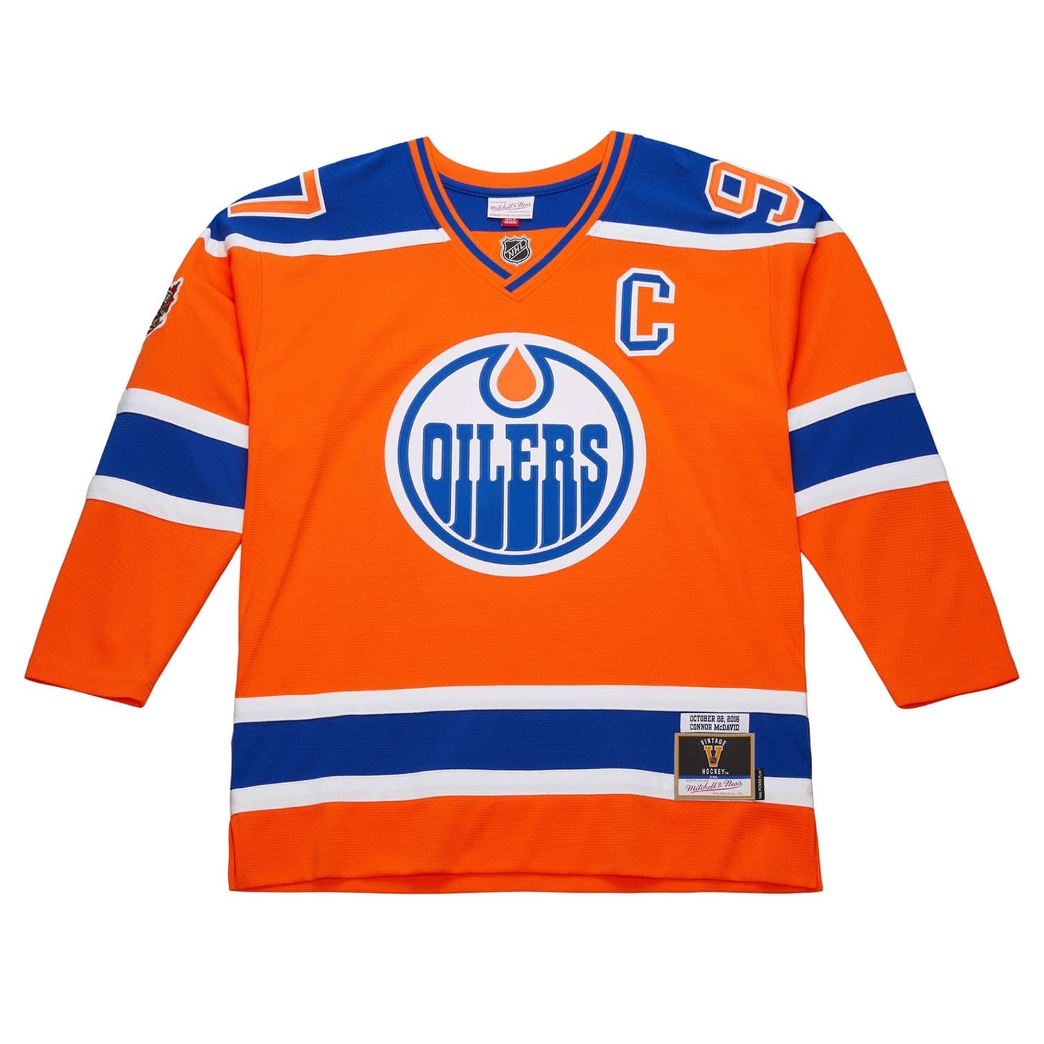 Connor McDavid Edmonton Oilers NHL Mitchell & Ness Youth Orange 2016 Heritage Classic Powerplay Jersey