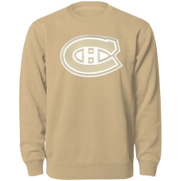 Montreal Canadiens NHL Bulletin Men's Wheat Twill Tonal Logo Crew Sweater