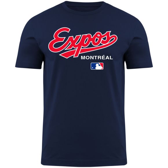 T-shirt bleu marine pour homme Montréal Expos MLB Bulletin