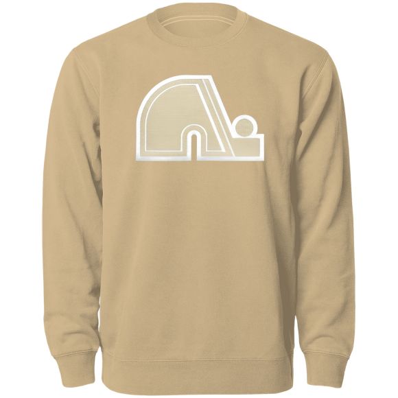 Chandail ras du cou en sergé de blé avec logo ton sur ton des Nordiques de Québec de la LNH pour homme
