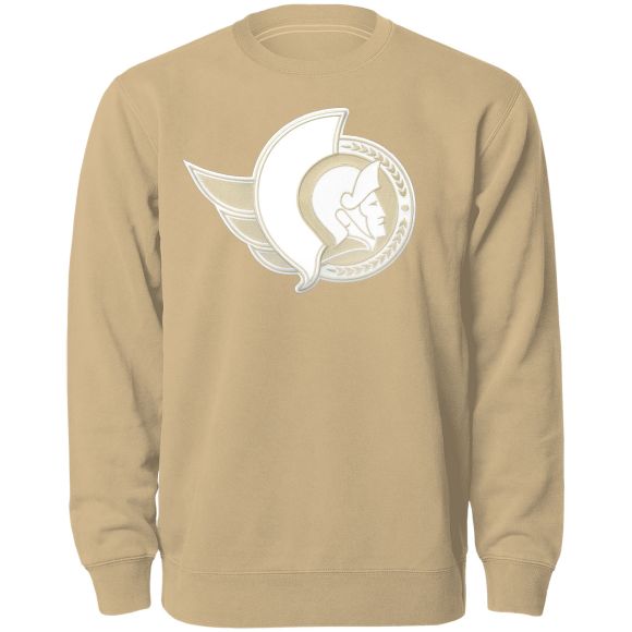 Ottawa Senators NHL Bulletin Men's Wheat Twill Tonal Logo Crew Sweater
