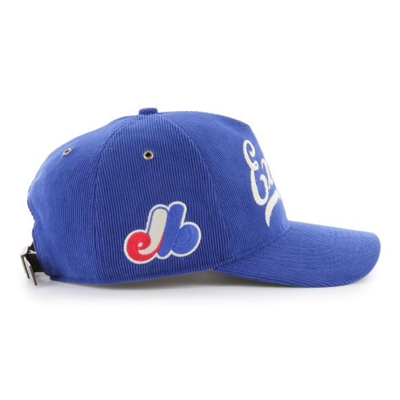 Casquette réglable à cordon Golden Age pour homme des Expos de Montréal MLB 47 Brand, bleu royal.