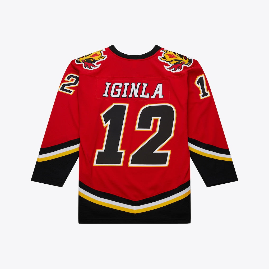 Maillot authentique Jarome Iginla Calgary Flames LNH Mitchell & Ness Homme Rouge Power Play 2003-04