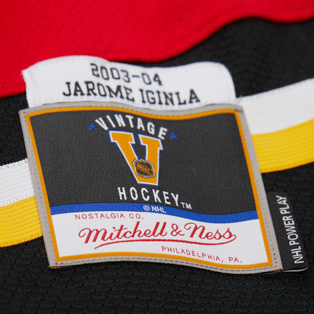 Maillot authentique Jarome Iginla Calgary Flames LNH Mitchell & Ness Homme Rouge Power Play 2003-04