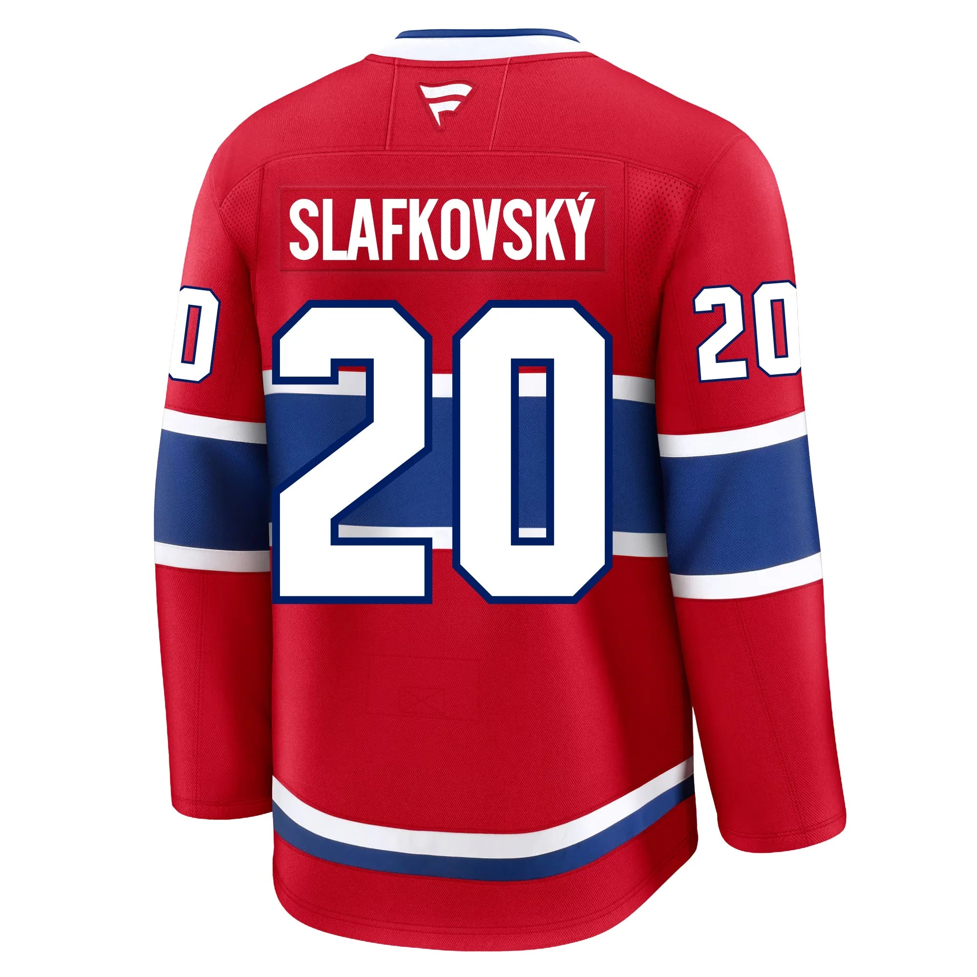 Maillot Juraj Slafkovský Montréal Canadiens NHL Fanatics Branded Rouge Pro-Stitched Premium pour homme