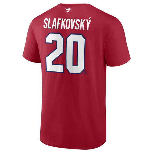 Juraj Slafkovský Montreal Canadiens NHL Fanatics Branded Men's Red Authentic T-Shirt