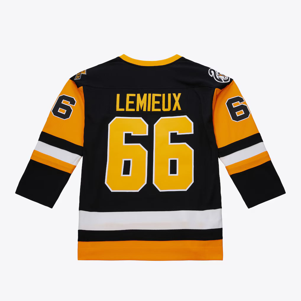 Mario Lemieux Pittsburgh Penguins NHL Mitchell & Ness Men's Black 1991-92 Power Play Authentic Jersey