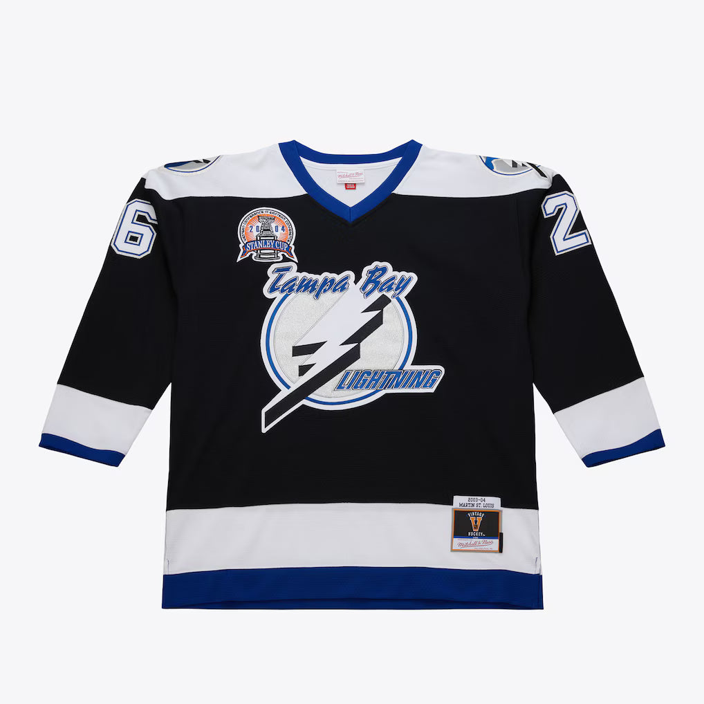 Martin St. Louis Tampa Bay Lightning NHL Mitchell & Ness Men's Black 2003-04 Power Play Authentic Jersey
