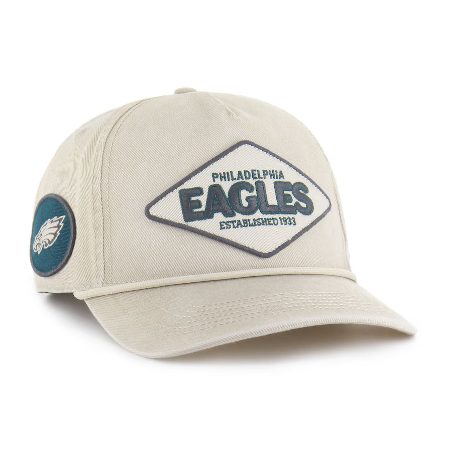 Philadelphia Eagles NFL 47 Brand Men's Beige Cairn Rope Hitch Snapback Hat
