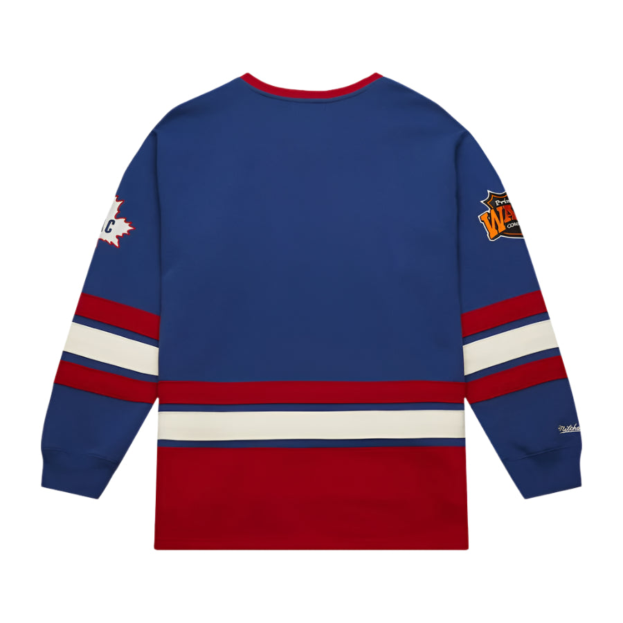 Montreal Canadiens NHL Mitchell & Ness Men's Royal Heritage Lace Up Crew Sweater
