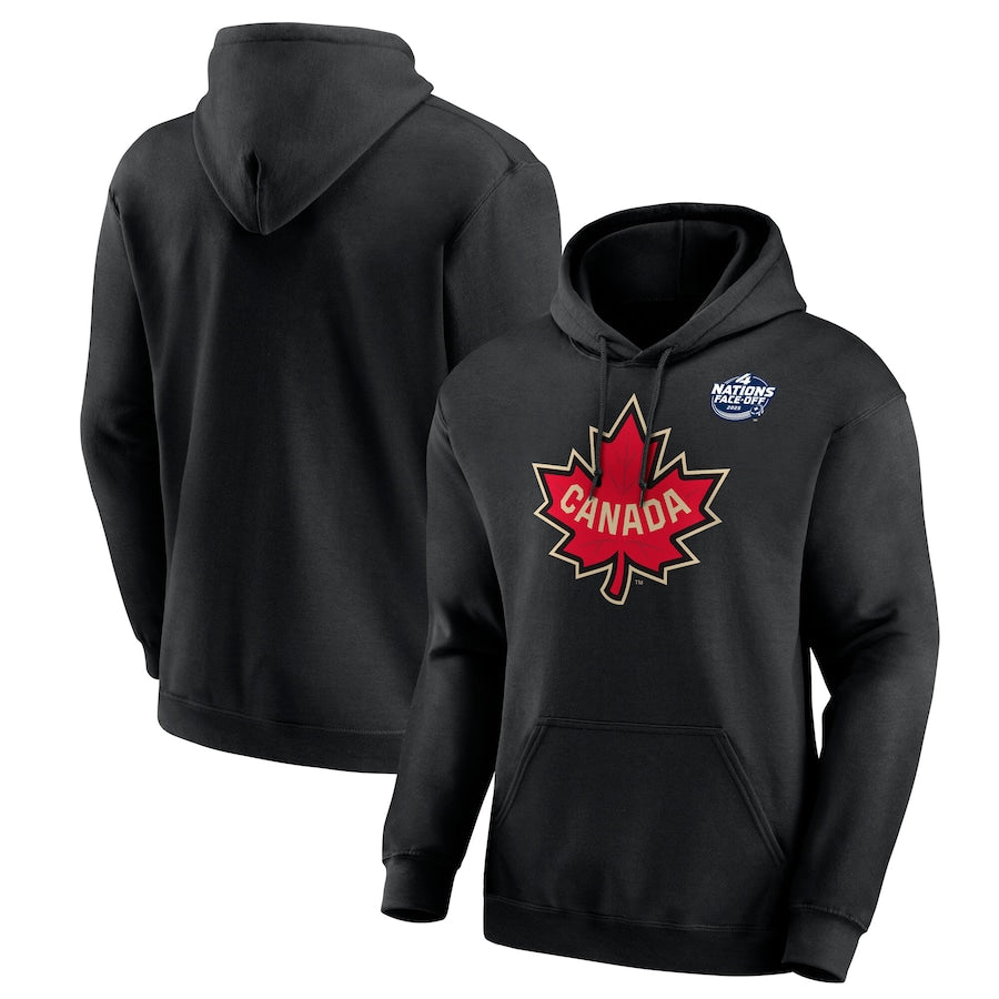 Canada NHL 4 Nations Face-Off Fanatics Branded Men's Black Pullover Hoodie