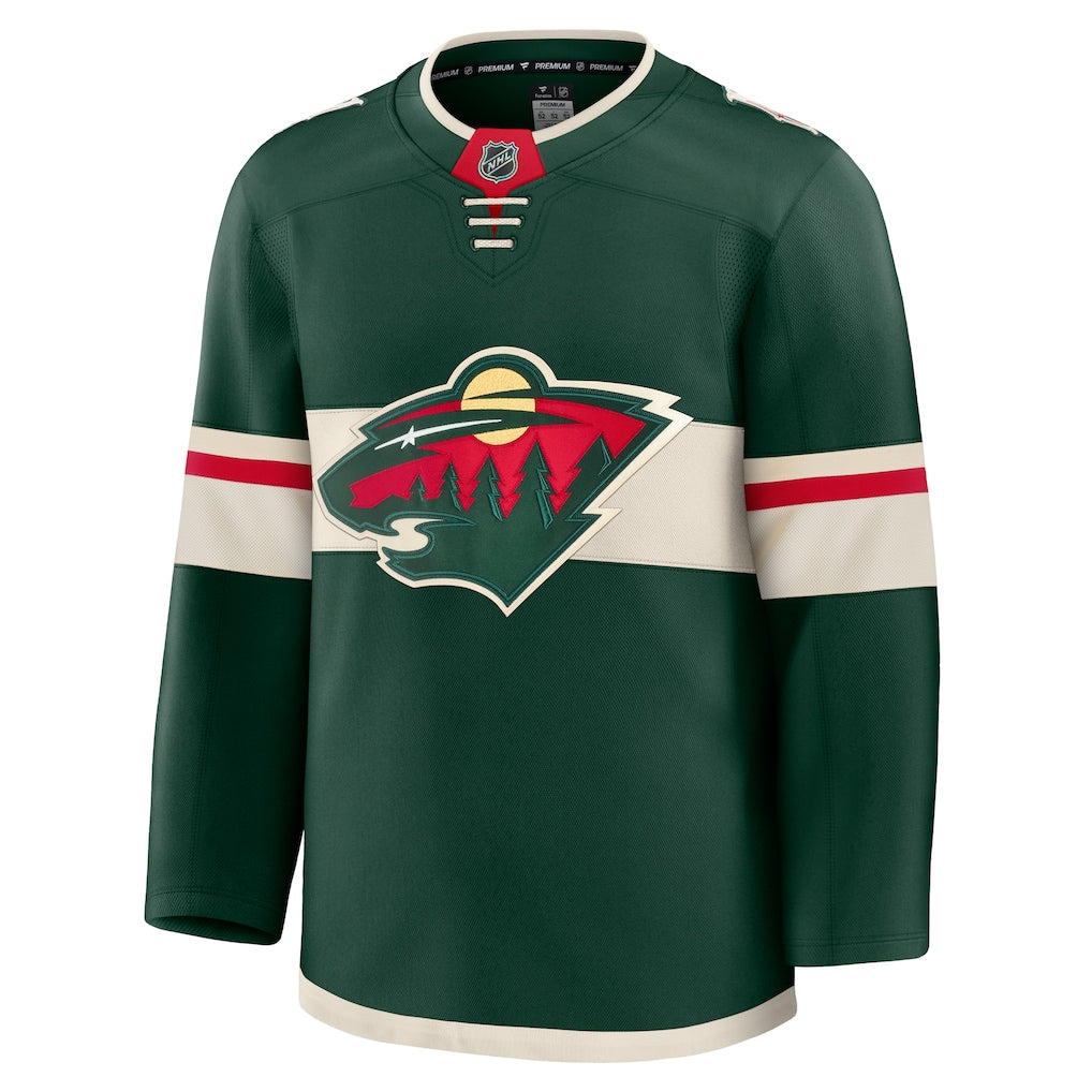 Maillot domicile vert foncé de qualité supérieure Fanatics Branded des Minnesota Wild (LNH) pour homme