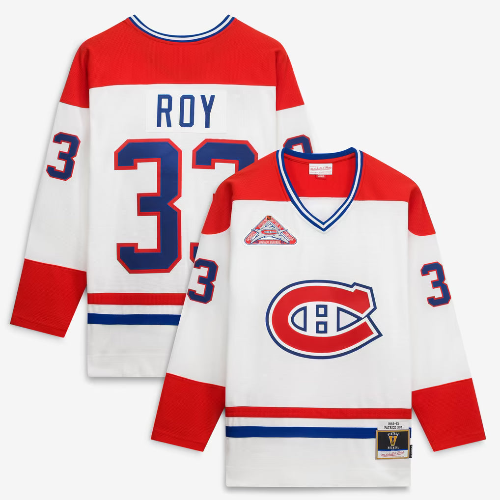 Patrick Roy Montreal Canadiens NHL Mitchell & Ness Men's White 1992-93 Power Play Authentic Jersey