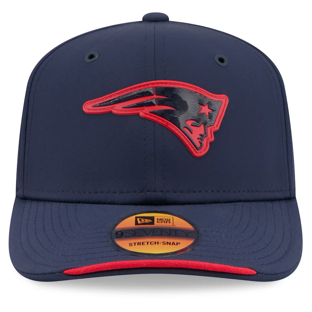 New England Patriots NFL New Era Men's Navy 9Seventy 2026 Sideline Stretch Snapback