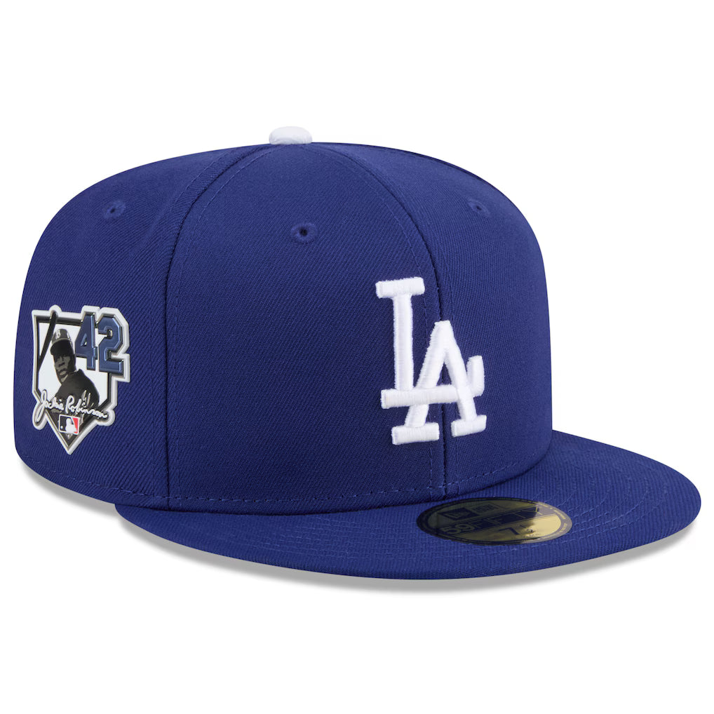 Los Angeles Dodgers MLB New Era Men's Navy 59Fifty Jackie Robinson Day 2026 Side Patch Fitted Hat