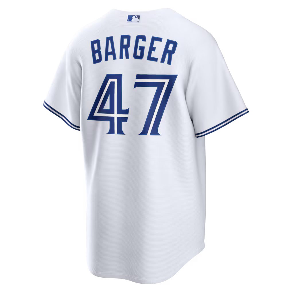 Addison Barger Toronto Blue Jays MLB Nike Men's White Home Replica Jersey