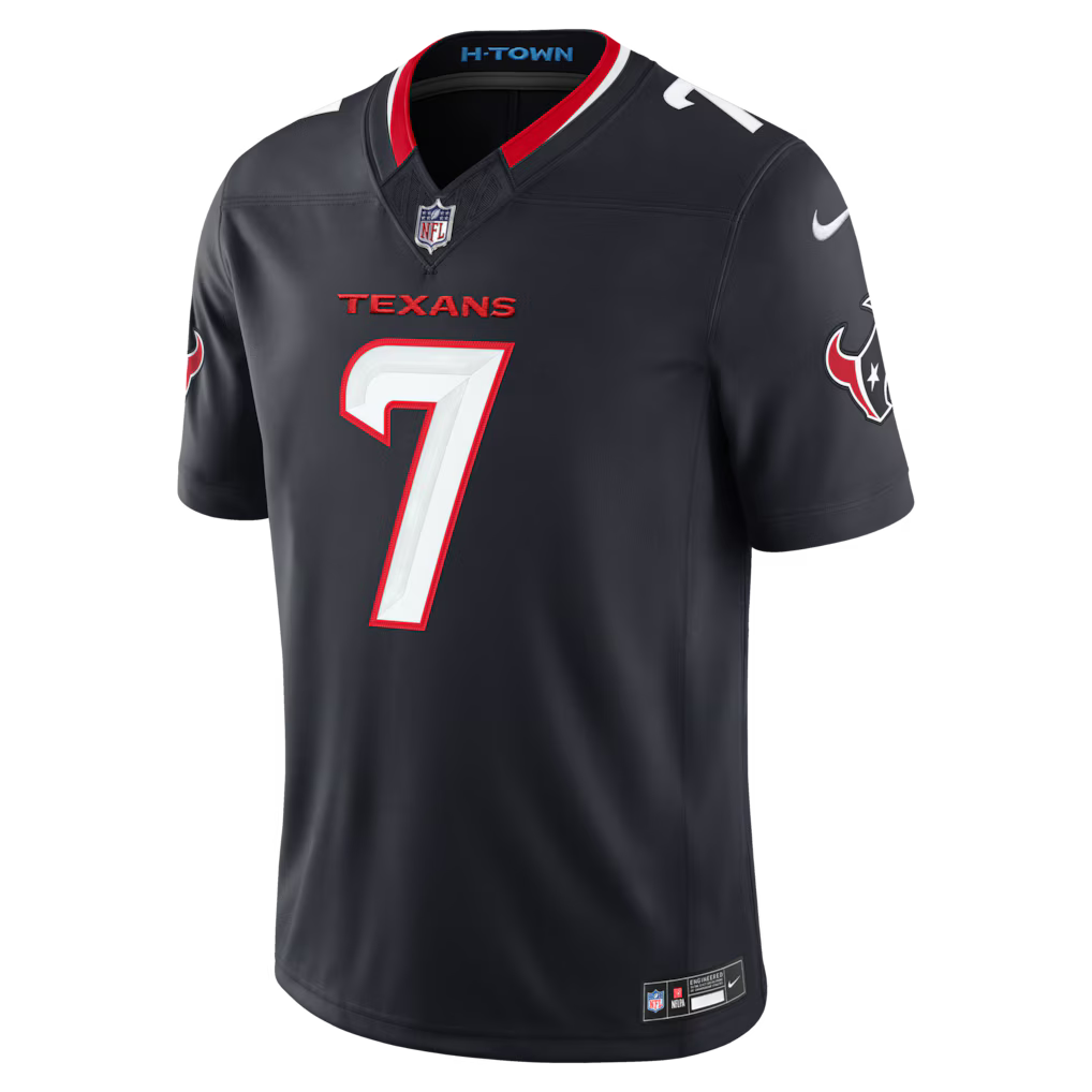C.J. Stroud Houston Texans NFL Nike Men's Pitch Blue Vapor F.U.S.E. Limited Player Sewn Jersey