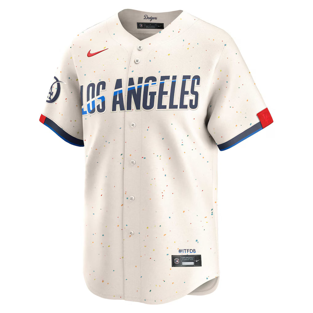Los Angeles Dodgers MLB Nike Men's Cream 2024 City Connect Limited Jersey