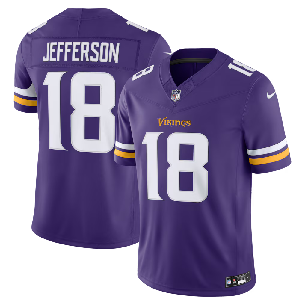 Justin Jefferson Minnesota Vikings NFL Nike Men's Purple Vapor F.U.S.E. Limited Player Sewn Jersey