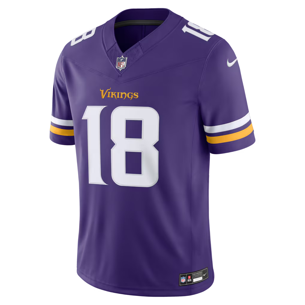 Justin Jefferson Minnesota Vikings NFL Nike Men's Purple Vapor F.U.S.E. Limited Player Sewn Jersey