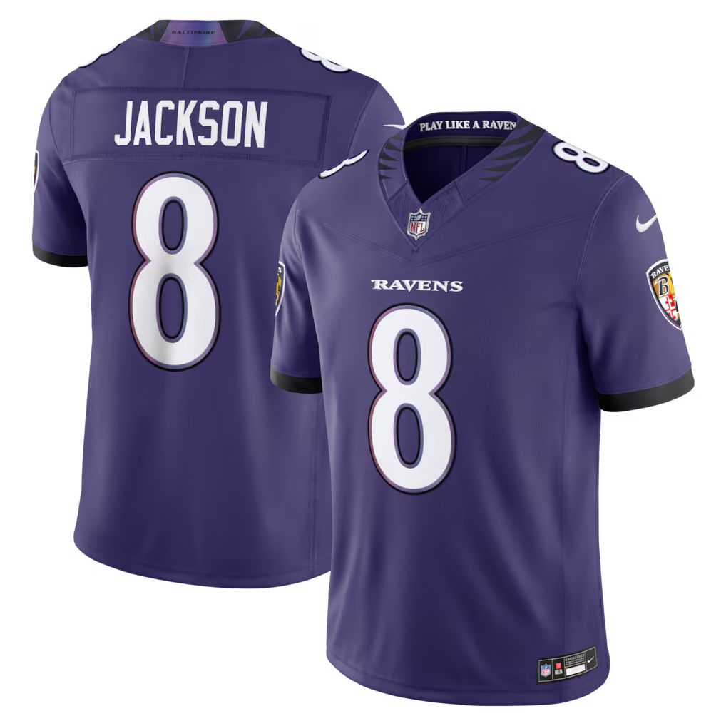 Lamar Jackson Baltimore Ravens NFL Nike Men's New Orchid Purple Vapor F.U.S.E. Limited Jersey